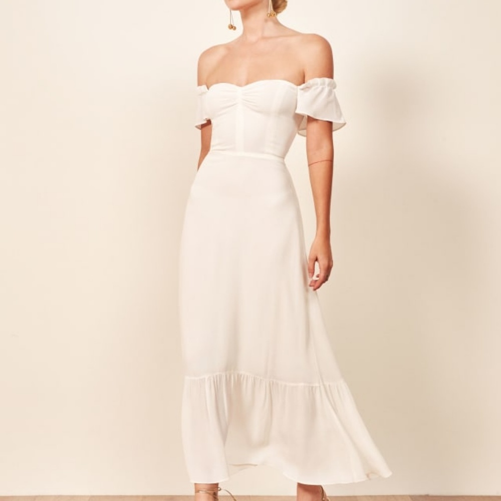 NEW Reformation Butterfly White Wedding Dress, Sz6